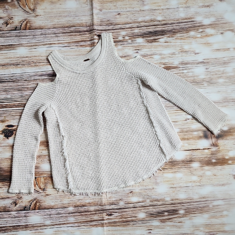 Free People Ivory Knit Sweater
